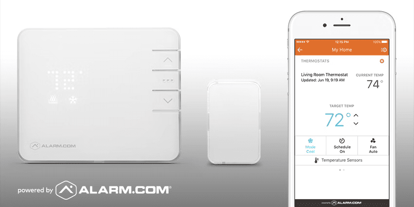Smart Home Management 5 alarm com smart thermostat temperature sensor